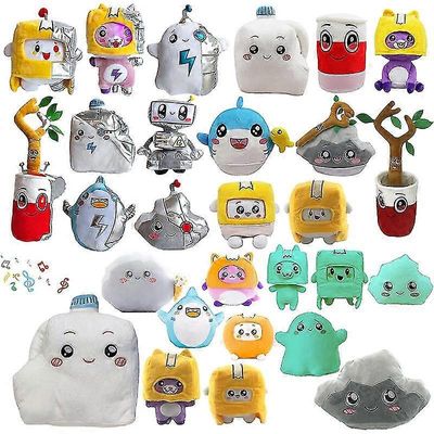 Lankybox Musical Milk Doll Shark Tree Bucket No Music Toys Glow In The Dark Ghosty Plushie Baby Boxy/foxy Robot Plushie Dolls 18cmx25cm ei musiikkia