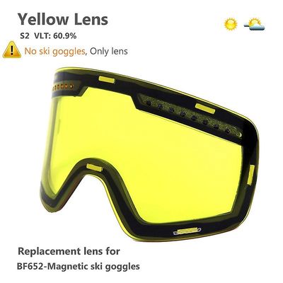 Magnetiske dobbeltlag Linse Skiløb Anti-tåge Uv400 Snowboard Goggle Graced Lens Ski Briller Briller Briller Til Ski Beskyttelsesbriller Mand Kvinde...