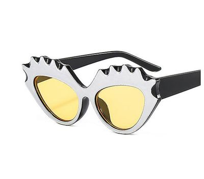 Langytx 2022 Nye kvinders solbriller Small Box Cat Eye Lace Eyewear Catwalk Personlighed Fashion Ins Mænds solbriller BLÆK7 Normal