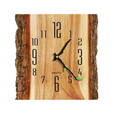 Pohjoismainen seinäkello luovalle puunjyvälle aikakellolle hiljainen tikitys lastenhuoneelle olohuone asuntola de C