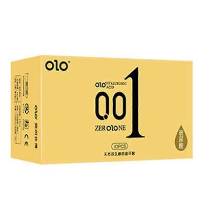 001 Hyaluronihappokondomisetti - pehmeä, virkistävä luonnollinen lateksi pariskunnille AA 1 Box