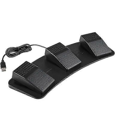 USB kolminkertainen jalkakytkinohjain Näppäin Räätälöity näppäimistö Pelaaminen Multimedia Action Pedal for Comp Musta