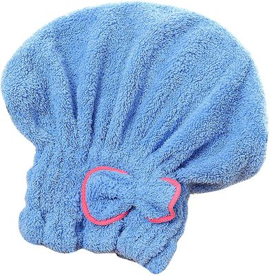 Suren 1 hårtørrer cap, Super soft håndklæde badehætte blå