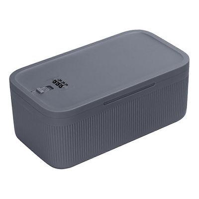 Lukittava säilytyslaatikko, lukittava lääkelaatikko, matkapuhelin lukittu, harmaa