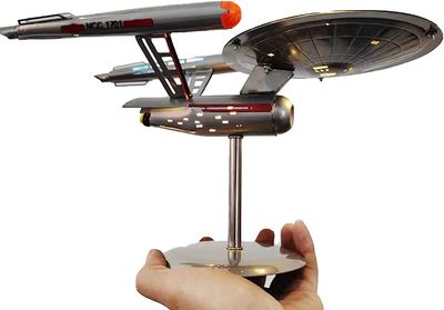 Volord US Enterprise Star Trek Model NCC-1701 replika, rustfrit stål rumskib model ornamenter til boligindretning og samling