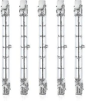 Halogen Bulb 118mm 5 stk dimbar R7s 118mm 300w halogen blyantpære Ac 220-240v 3100lm lineær halogen flomlys for landskapsbelysning, sikkerhet, gatelys
