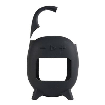 Silikonikotelon kansi Clip 5 Bluetooth-yhteensopivalle kaiuttimelle, täyskansi, pölytiivis paksuuntunut suoja Musta