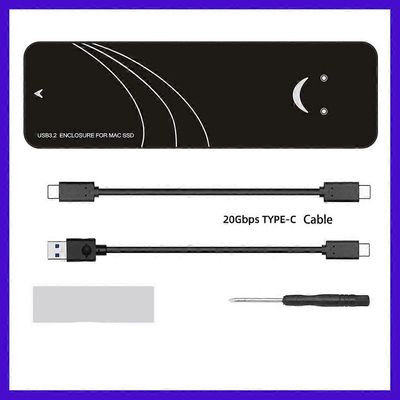 Mac SSD -kotelo Apple MacBook Air Pro Retina 2013, 2014, 2015, 2016, 2017 A1465 A1466 USB 3.2 - MAC Box SSD -kotelosovittimelle 2 Kaapelit
