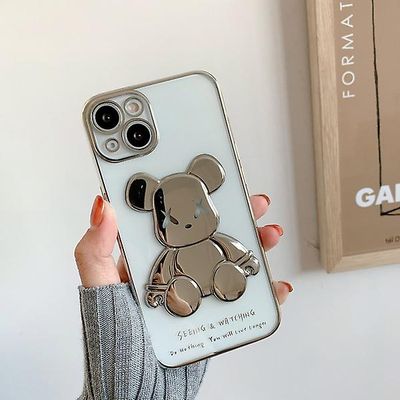 Tegneserie Bjørn Mønster elektroplating Soft Tpu tegneserie gennemsigtig mobiltelefon sag 5 iPhone11proMax