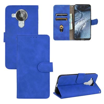 Etui til Nokia 7.3 Cover Premium læder med kortholder Flip Folio magnetisk etui Etui Coque - Sort Blå