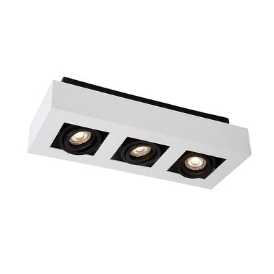 Italux Lighting Italux Casemiro - Moderne overflademonteret hvid, sort 3 lys, GU10