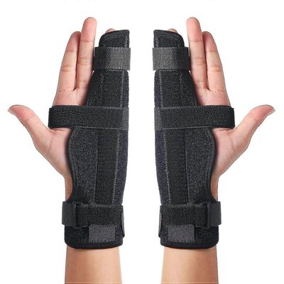 Xpba metakarpaalinen sormilasta käsilasta vaaleanpunainen lastan tuki hihat vakaaja sormenmurtuman tuki hengittävä peukalo kiinteälle sormelle rikk...