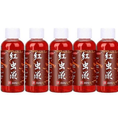 5x 60ML nestemäinen veri mato tuoksu kala houkutellut tiivistetty punainen mato nestemäinen kala syötti lisäaine ahven monni kalastustarvikkeet