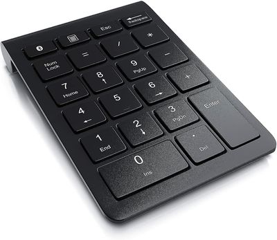 Mikasa Numpad Bluetooth Trådløs numerisk tastatur Bærbart nummer numpad med 22 taster