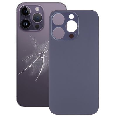 Bytt enkelt batterideksel i glass til iPhone 14 Pro - stilig design Lilla
