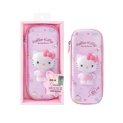 Sanrio penalhus Kawaii Hello Kitty Cinnamoroll Melody Pu Blyanter med stor kapacitet Taske Pose Pen Case Skoleartikler Papirvarer A5