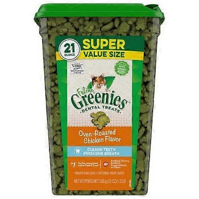 Greenies Feline Natural Dental Treats Uunissa paahdettu kanan maku, 21 oz