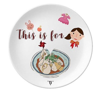 Mad Oksekød Nudler Taiwan Travel Datter Dessert Plate Dekorative Porcelæn 8 Tommer Dinner Home