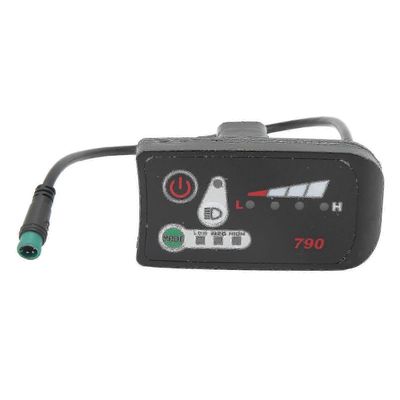 Sähköpyörän LED-tehonäyttöpaneeli Sähköpyörän muokkausnäyttömittari vedenpitävällä 5p-urospistokkeella 22,2 mm: n ohjaustangolle 36V