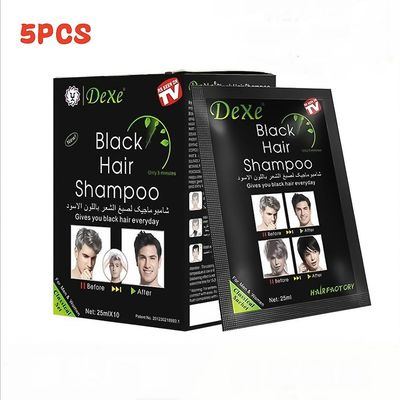 10/5/3kpl Black Hair Shampoo Natural Plant Hair Dye tekee harmaista valkoisista hiuksista tummuvia ja 5 kpl