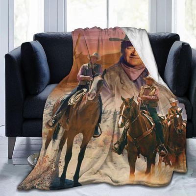 Kerota WO1200 John Näyttelijä Wayne , erittäin pehmeä kevyt flanellifleece heittää s lämmin ilmastointi sohvalle vuodesohva 50x40in 125x100cm