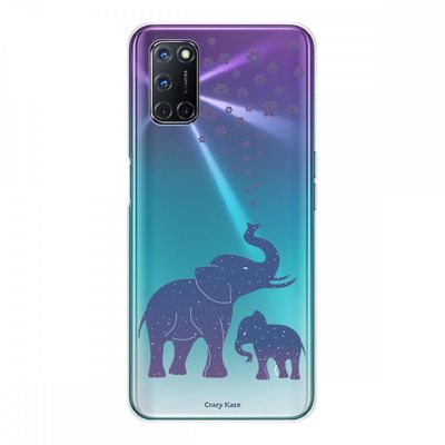 Crazy Kase Hull For Oppo A72 I Silikone Soft 1 Mm, Blå Elefant