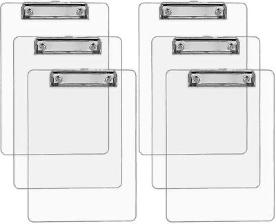 6kpl A4-leikepöytä - raskas akryyli läpinäkyvä leikepöytä kirkkaat leikepöydät matalalla profiililla