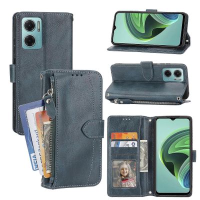 Kotelo Xiaomi Redmi Note 11e Pu nahkainen vetoketjullinen kortinpidike Kannen lompakko magneettinen suljin, joka on yhteensopiva Xiaomi Redmi Note ...