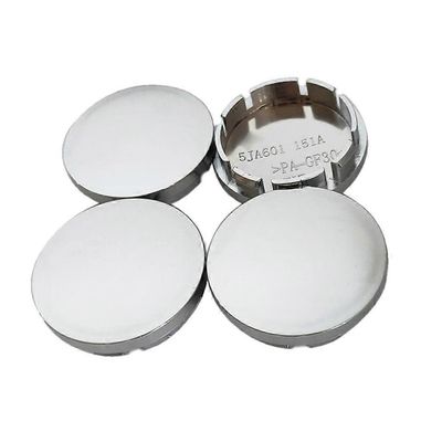 4kpl 56mm auton pyörän keskinavan suojukset universaali ABS-ajoneuvon renkaan vanteen suojus Hopea