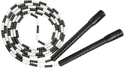 Sjippetov - Blødt beaded segment spring reb - justerbart virvarfrit fancy reb til træning Sort