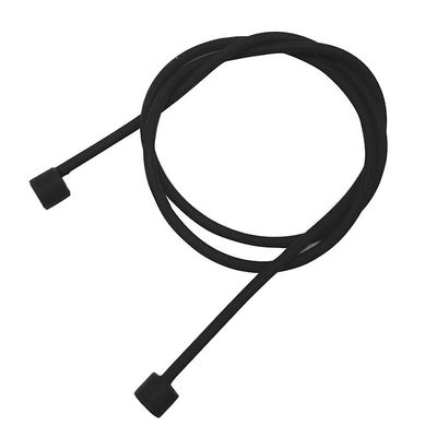 litelamg Silikon nakkebånd Anti-miste kabelsnor for AirPods Bluetooth-kompatible øretelefoner Svart
