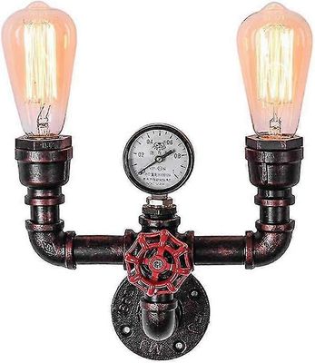 Teollinen Retro Retro Style Teräsputki Metalli Vesiputki Seinävalaisin Seinävalaisin E27 Seinä Teollinen Retro Edison Lamppu Valaisin