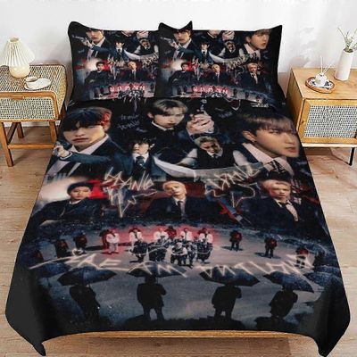 Vuodevaatteet WM166 Hajalapset vuodevaatteet pussilakana mukava ja kevyt sarjakuvavuodevaatteet 3 osaa (valittavana useita kokoja) SW166 Single135x...