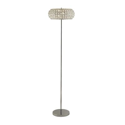 Searchlight Lighting Marilyn 3 Lys Chrome gulvlampe med krystalglas, krystal sand diffusor