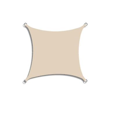 4 X 4 meter vandtæt solskærm Sejl Udendørs Markiser til Garden Yard Sails Pool Partio Sun-shelter Beige hvid