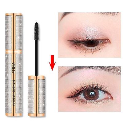 Yiwanb Diamond Mascara Star Vanntett Rimel 4d Mascara For øyenvippe forlengelse Svart tykk forlengelse Eye X