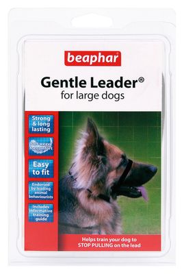 Beaphar lempeä johtaja suurille koirille, L, musta lyijy