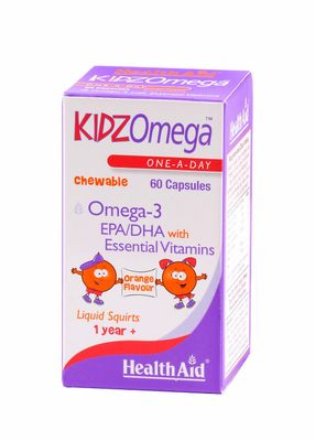 Health Aid Hälsa stöd KidzOmega - tuggtablett, 60 kapslar