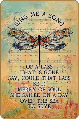 LINCMAN Sing Me A Song Of A Lass Outlander Wall Decor Sign Outlander Merchandise Skotske Outlander Gaver for kvinner (519)