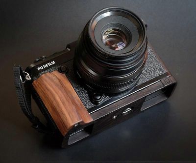 Redkid Ebony pähkinäpuukamera L kahvapidike Fujifilm Fuji Gfx 50r käsintehdylle kahvalle Pähkinä