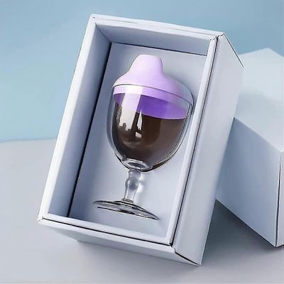 Muovinen pikarikuppi, vauvan nokkamuki viinilasi, juomamuki maitopullo kannella lapsille korkealaatuinen sininen