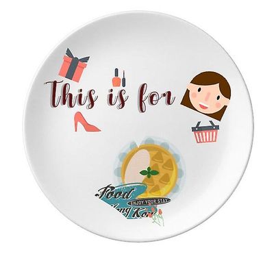 Hong Kong Udon Nudler Kina Moder Dessert Plate Dekorative Porcelæn 8 tommer Dinner Home