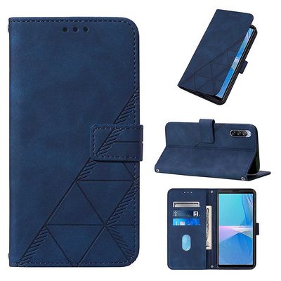 Gangxun Kompatibel med Sony Xperia 10 iii etui læder folio cover tegnebog magnetisk premium etui coque blå