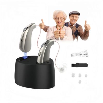 Ladattavat digitaaliset kuulokojeet Näkymättömät Bte-korvan apuvälineet Tehokas Uusi Iso-Britannia -hk603