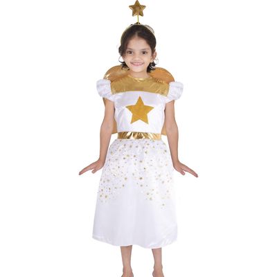 A2Z 4 Kids Børn Piger Julekrybbe Angel Costume Skole Spil Angel Fancy Dress Costume Hvid 9-11 Years