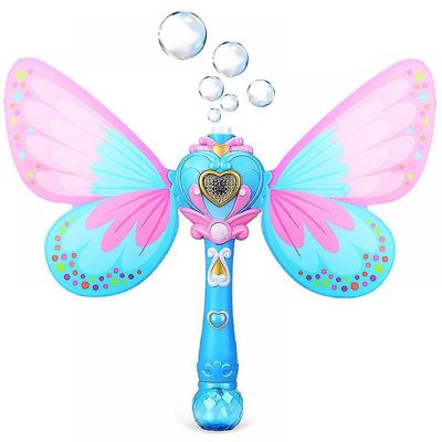 Mikasa Magic Bubble Wand Blæser Musik Lyser op Butterfly Bubble Legetøj