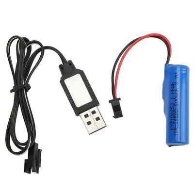 unbrand 3.7v 500mah litiumparisto simuloitu rc-venelelut akku usb-latauskaapeli rc-venetarvikkeet Flytec V005: lle