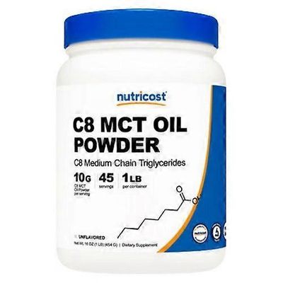 Nutricost C8 MCT -öljyjauhe, 1 lb