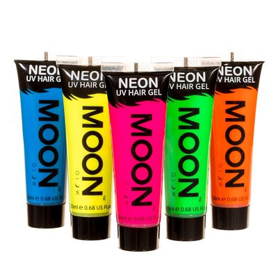 Moon Glow - Neon UV hiusgeeli - 5 kpl setti