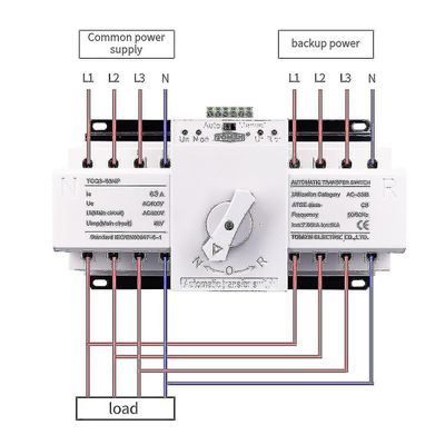 4p 63a MCB-tyyppinen kaksitehoinen automaattinen siirtokytkin Ats Hk 2 tuloa 2 lähtöä